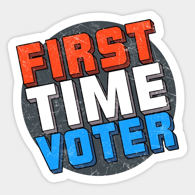 First Time Voter 2020 Election Patriotic Gift Sticker by tommartinart